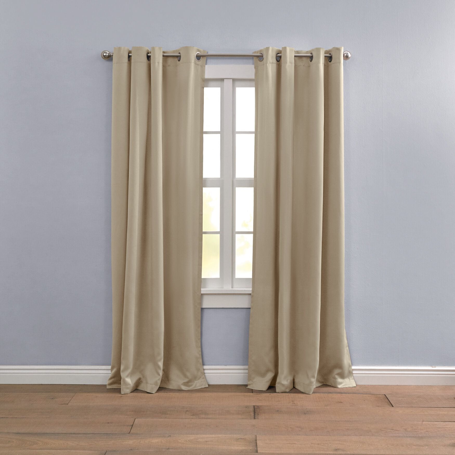 Taupe Room-Darkening Grommet Indoor Window Panel