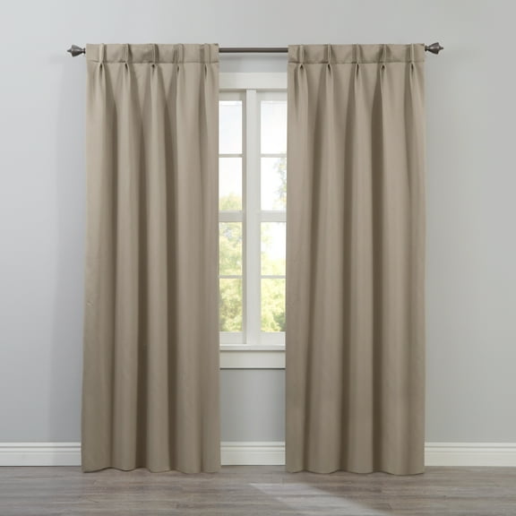 BrylaneHome BH Studio Room-Darkening Pinch Pleat Panel