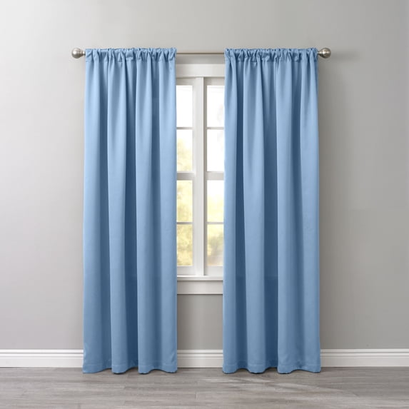 BrylaneHome BH Studio Room-Darkening Rod-Pocket Panel