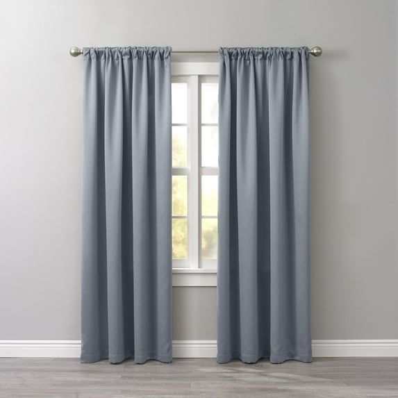BrylaneHome BH Studio Room-Darkening Rod-Pocket Panel
