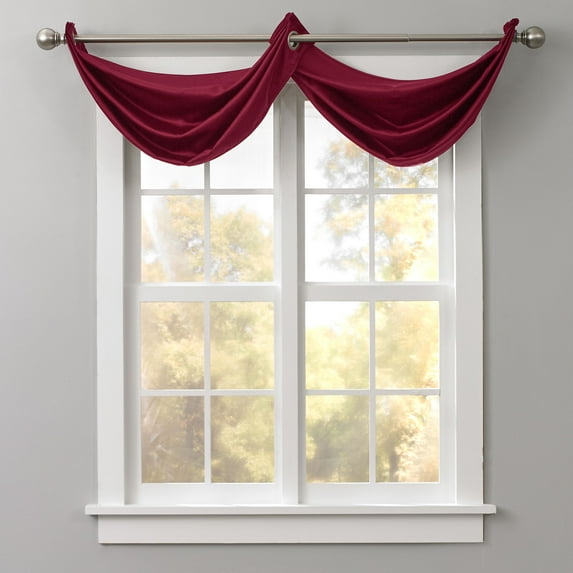 BrylaneHome BH Studio Room-Darkening Waterfall Grommet Valance