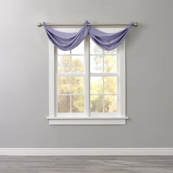 BrylaneHome BH Studio Room-Darkening Waterfall Grommet Valance