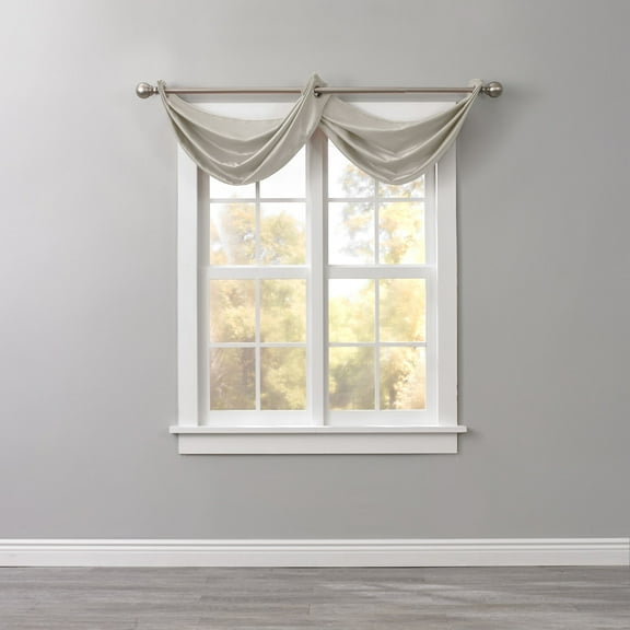 BrylaneHome BH Studio Room-Darkening Waterfall Grommet Valance
