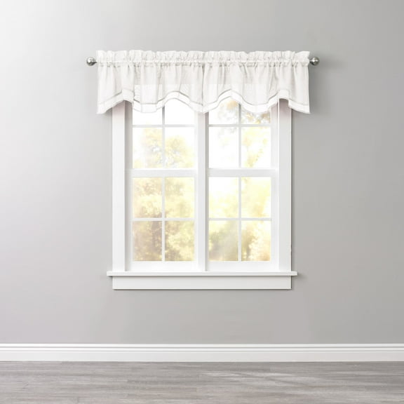 BrylaneHome BH Studio Sheer Voile Layered Valance