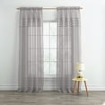 thumbnail image 1 of BrylaneHome BH Studio Sheer Voile Pleated Rod-Pocket Panel, 1 of 6