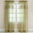 thumbnail image 1 of BrylaneHome BH Studio Sheer Voile Pleated Rod-Pocket Panel, 1 of 6