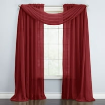BrylaneHome BH Studio Sheer Voile Scarf Valance