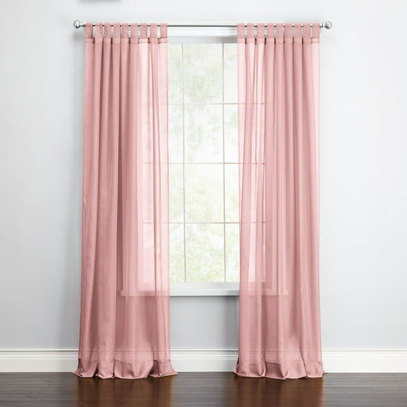 BrylaneHome BH Studio Sheer Voile Tab-Top Panel