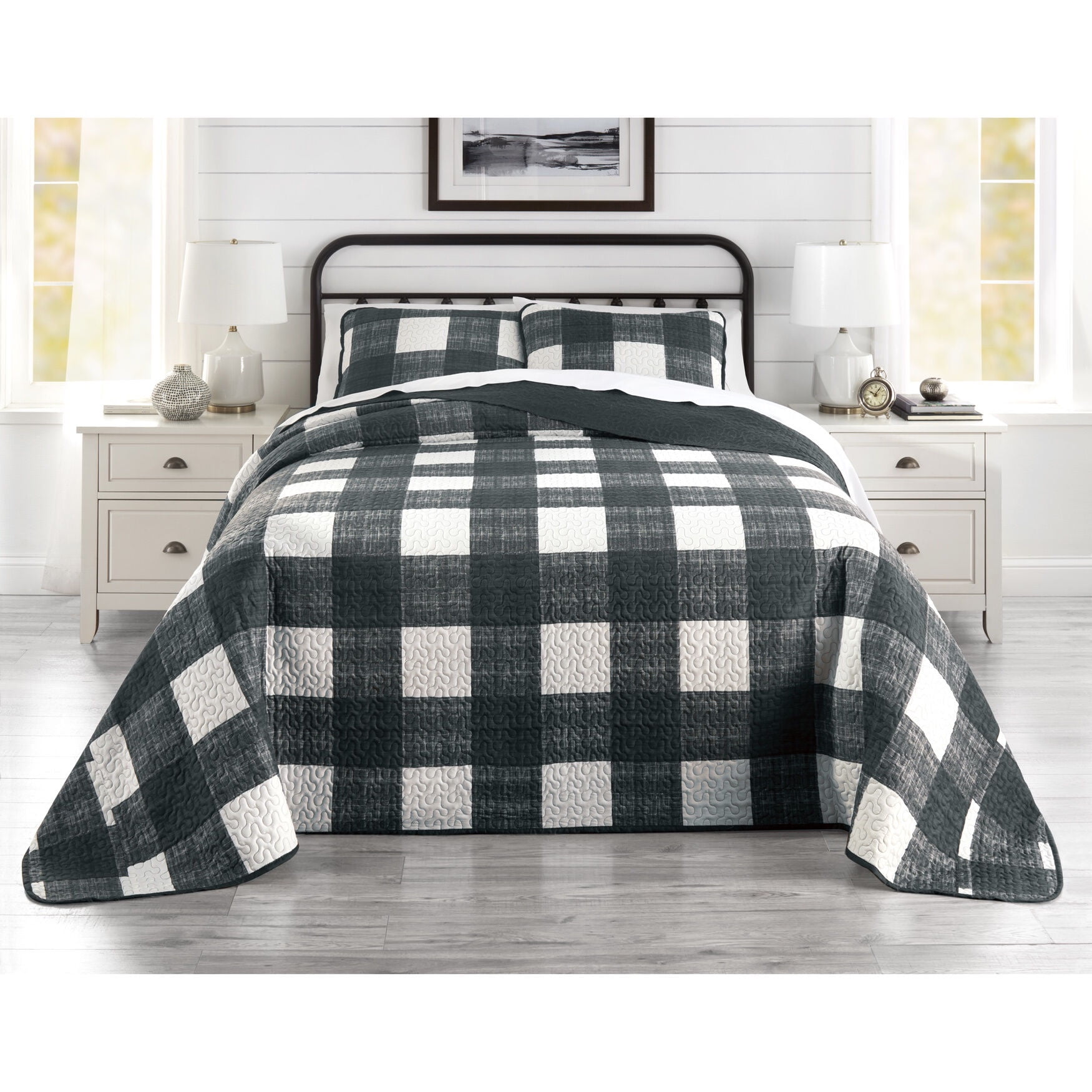 BrylaneHome Bedding BH Studio Reversible TwoTone Ultra Soft Quilted