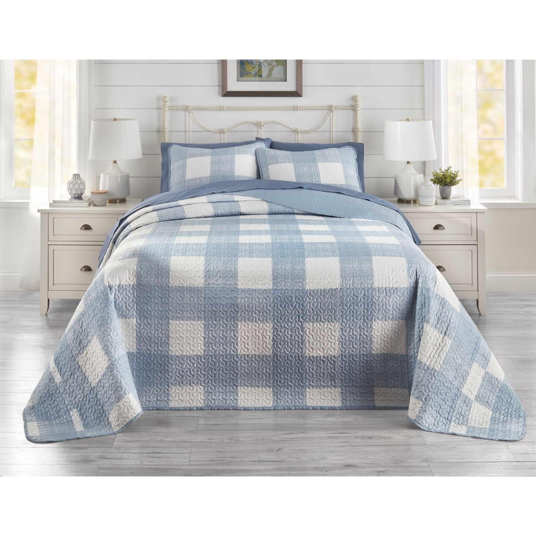 BrylaneHome Bedding BH Studio Reversible TwoTone Ultra Soft Quilted