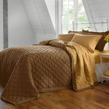 BrylaneHome Bedding BH Studio Reversible Two-Tone Ultra Soft Quilted Bedspread
