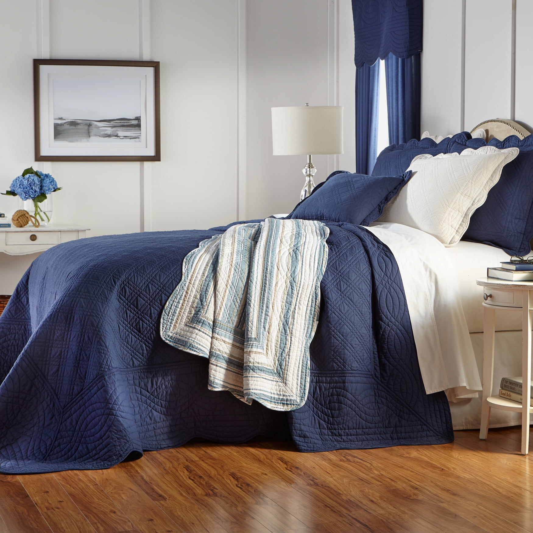 BrylaneHome 100% Cotton Florence Oversized Bedspread - Walmart.com