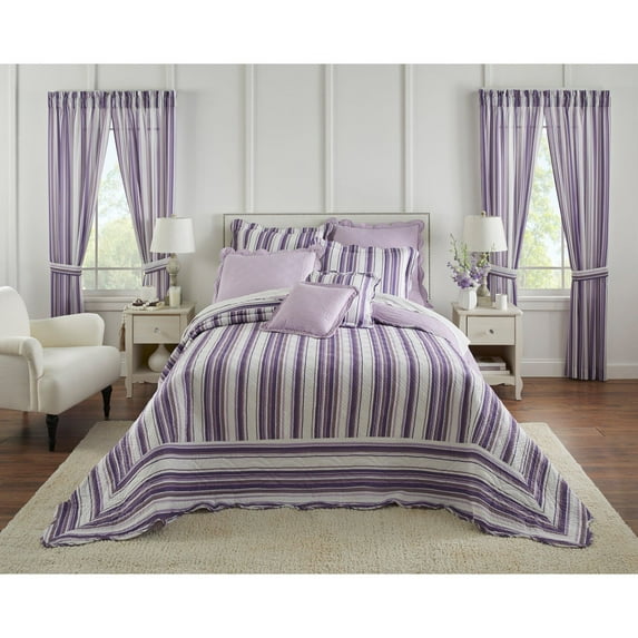 BrylaneHome Bedding Lightweight All Season Florence Quilted Oversized 100% Cotton Ultra Supreme Softness Bedspread