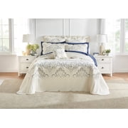 BrylaneHome Bedding Lightweight All Season Modern Amelia Quilted Damask Oversized Ultra Soft Bedspread