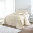 thumbnail image 1 of BrylaneHome Bedding Lightweight All Season Modern Amelia Quilted Damask Oversized Ultra Soft Bedspread, 1 of 6