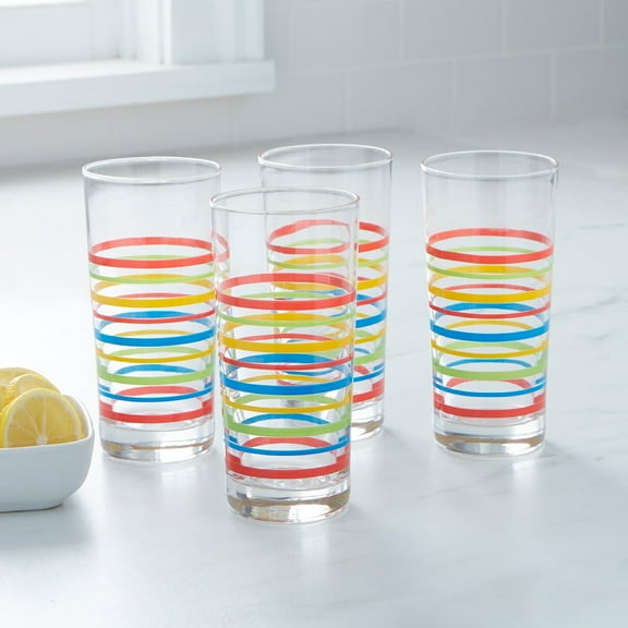 BrylaneHome Bh Exclusive Set Of 4 Santa Fe Highball Glasses