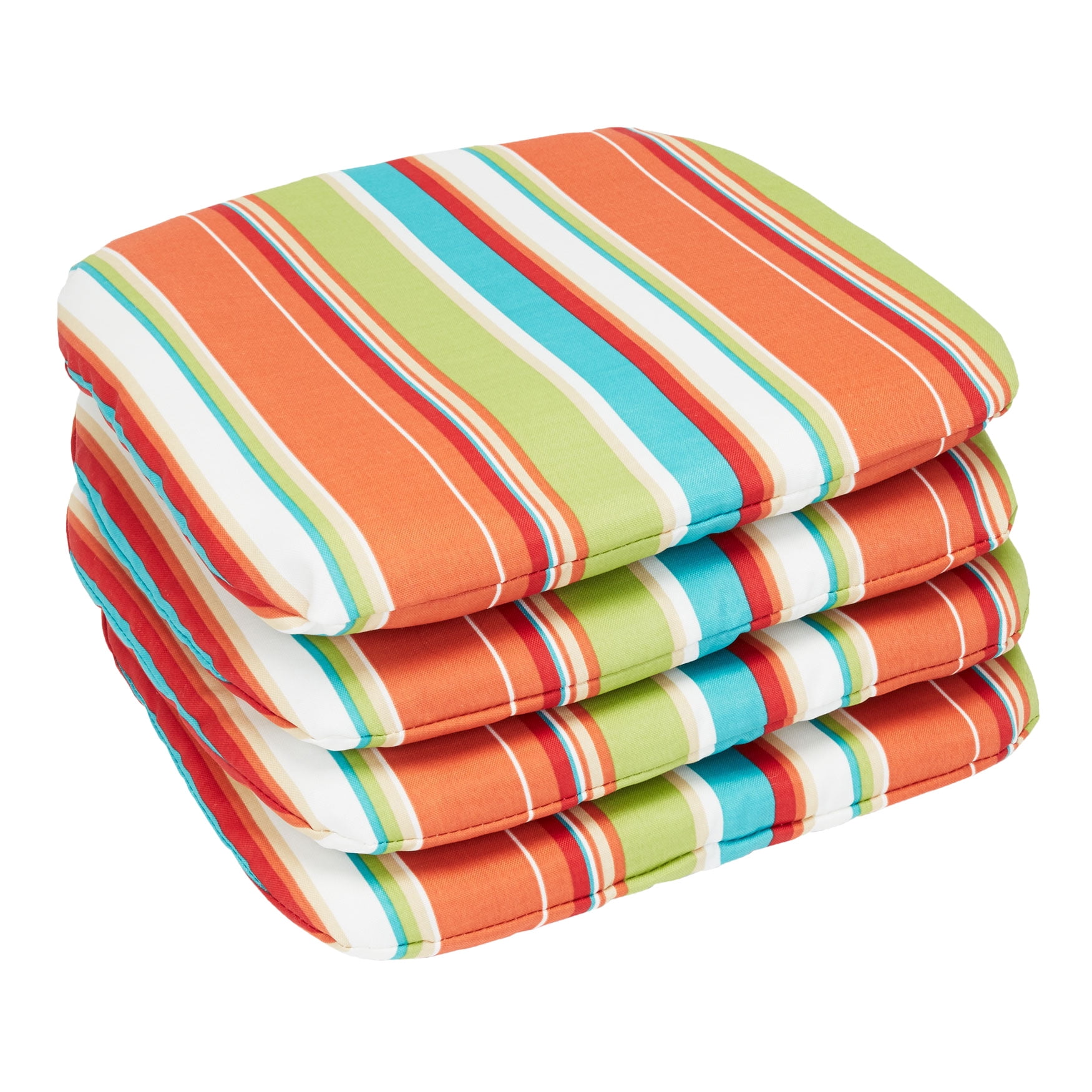 Covert Breeze Striped Outdoor Chair Pads Set of 4