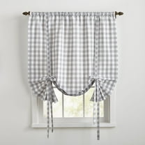 BrylaneHome Buffalo Check Tie-Up Window Shade