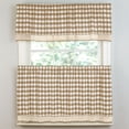 thumbnail image 1 of BrylaneHome Buffalo Check Tier Curtain Set, Valance Not Included, 1 of 1