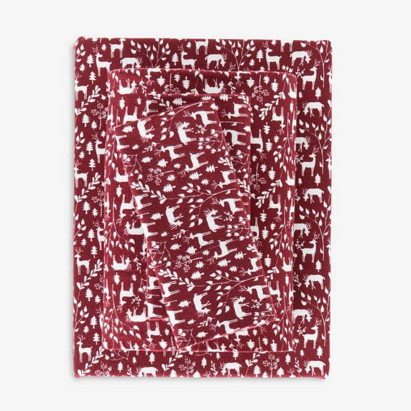 BrylaneHome Cotton Flannel Print Sheet Set