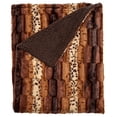 thumbnail image 1 of BrylaneHome Faux Fur Animal Print Blanket, 1 of 3