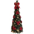 thumbnail image 1 of BrylaneHome 4.5 Ft Fully Decorated Pre-Lit Pop-Up Christmas Tree with 100 Warm Lights & Included Stand, Collapsible, Easy Assembly, 1 of 7