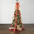 thumbnail image 1 of BrylaneHome 4.5 Ft Fully Decorated Pre-Lit Pop-Up Christmas Tree with 100 Warm Lights & Included Stand, Collapsible, Easy Assembly, 1 of 7