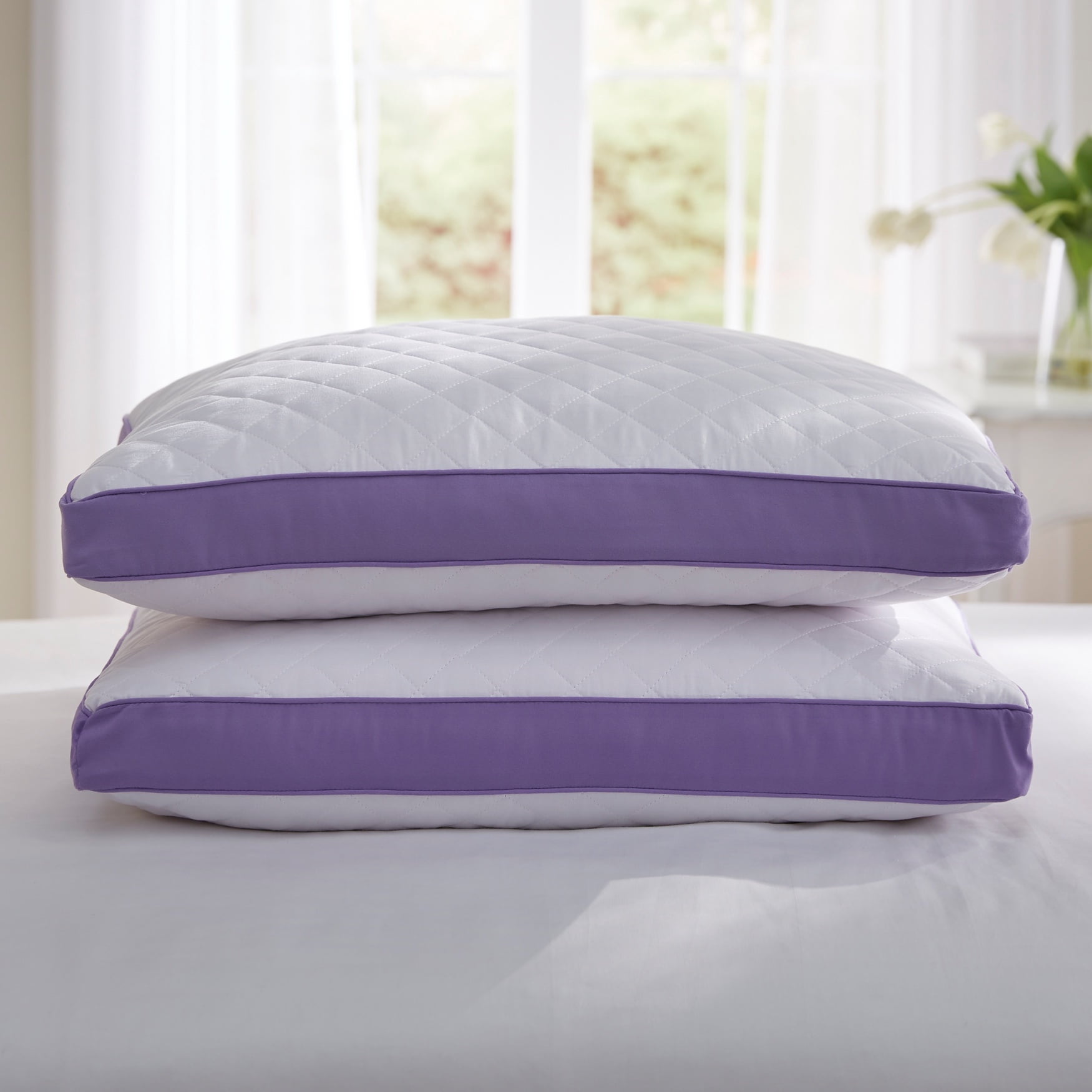 BrylaneHome Gusseted Density Pillow 2-Pack