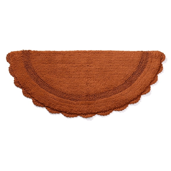 BrylaneHome Half Round Crochet Bath Mat