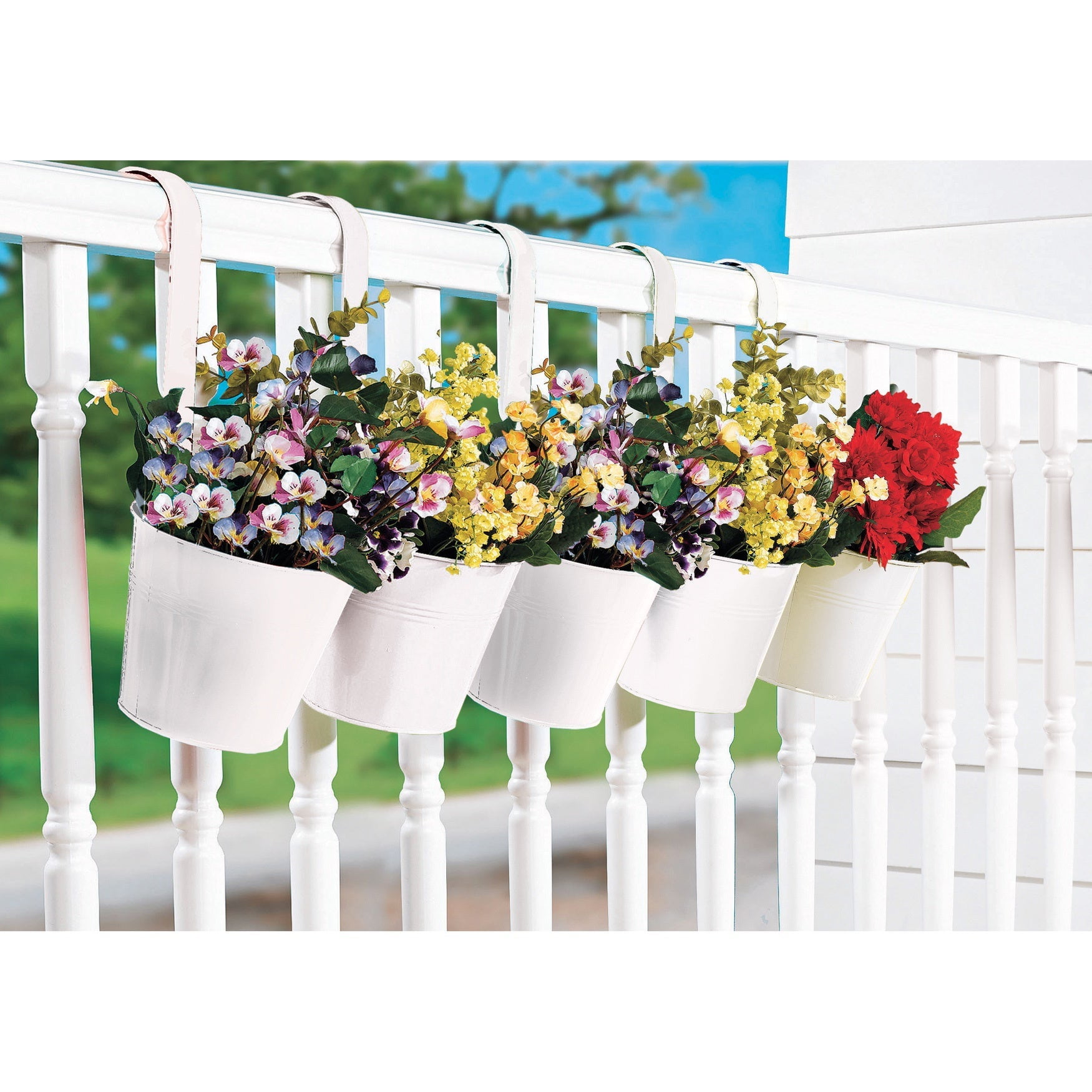 BrylaneHome Hanging Planters, Set of 5 Five, Bronze Brown