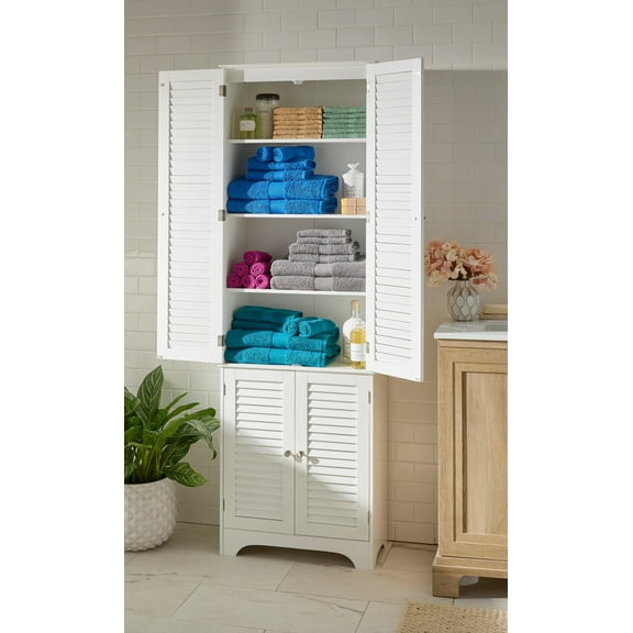 BrylaneHome Louvre Linen Cabinet