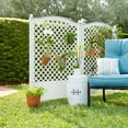 thumbnail image 1 of BrylaneHome Outdoor Weatherproof Polypropylene Set of 2 Trellis Fence for Climbing Plants Garden 54" H, 1 of 3