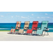 BrylaneHome Outdoor Zero Gravity Lawn Chair Foldable Patio Recliner Anti Gravity Lounge Chair w/Pillow for Outdoor Camp Poolside Backyard Beach (250 Lb Capacity)