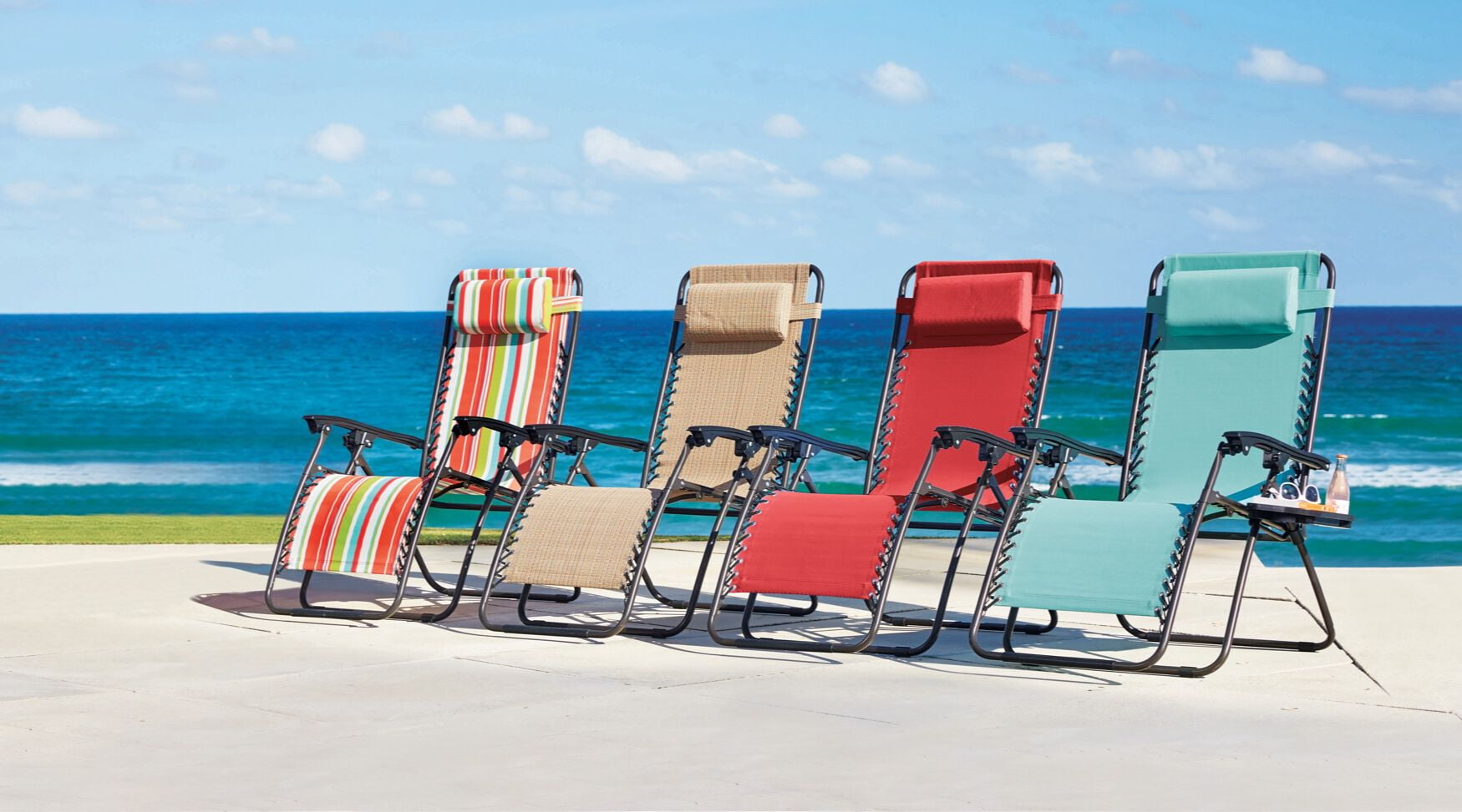 BrylaneHome Outdoor Zero Gravity Lawn Chair Foldable Patio