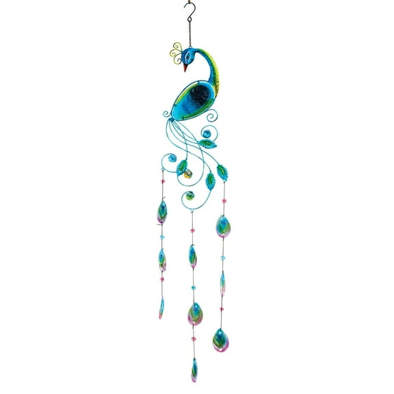 BrylaneHome Peacock Wind Chime