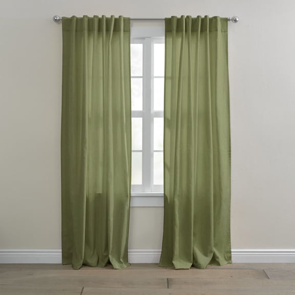 BrylaneHome Poly Cotton Canvas Back-Tab Panel