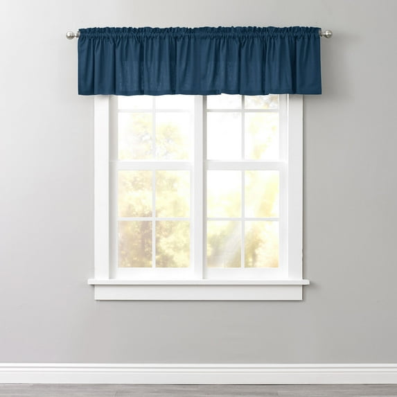 BrylaneHome Poly Cotton Canvas Rod-Pocket Valance