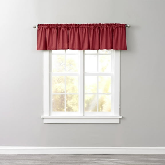 BrylaneHome Poly Cotton Canvas Rod-Pocket Valance