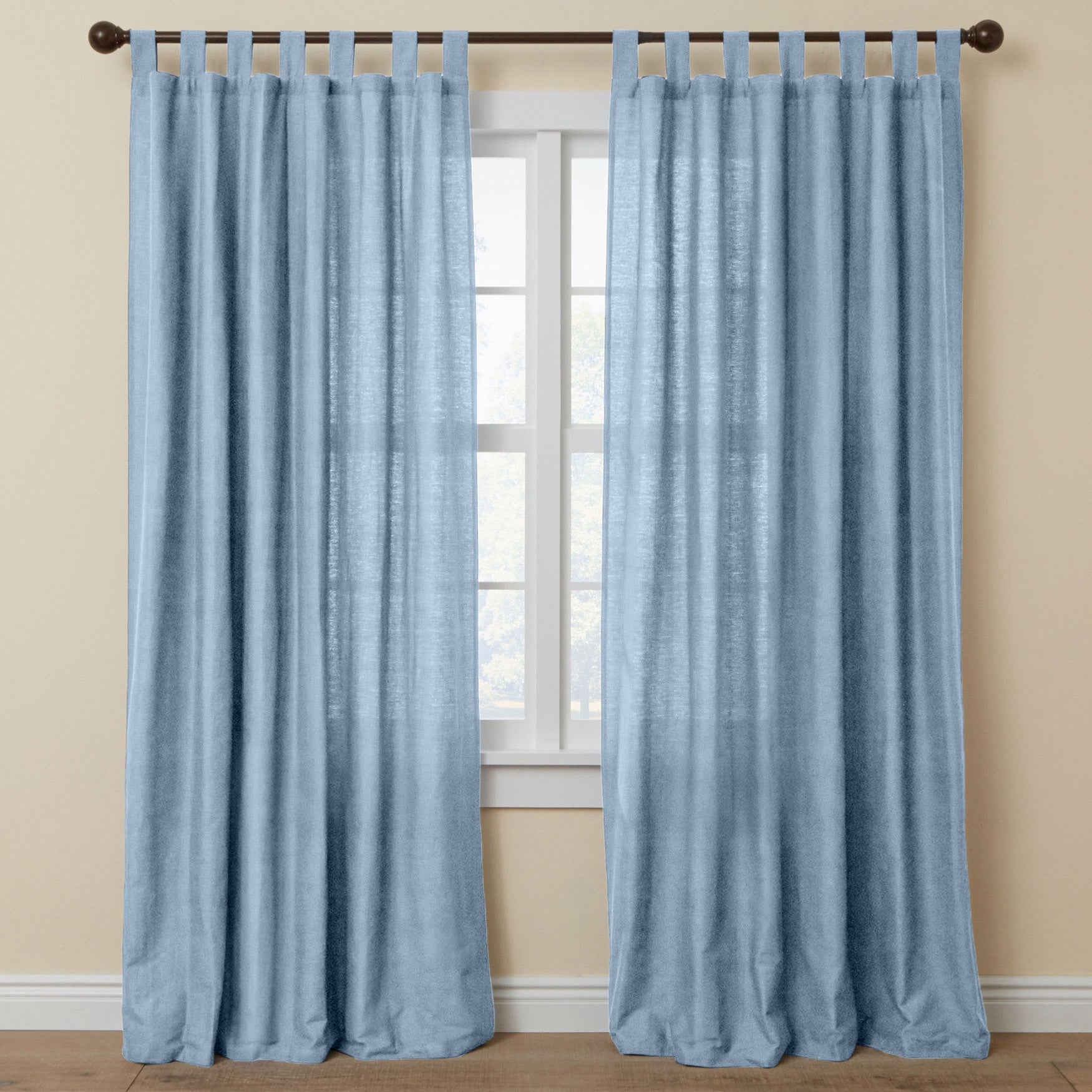 BrylaneHome Poly Cotton Canvas Tab-Top Panel