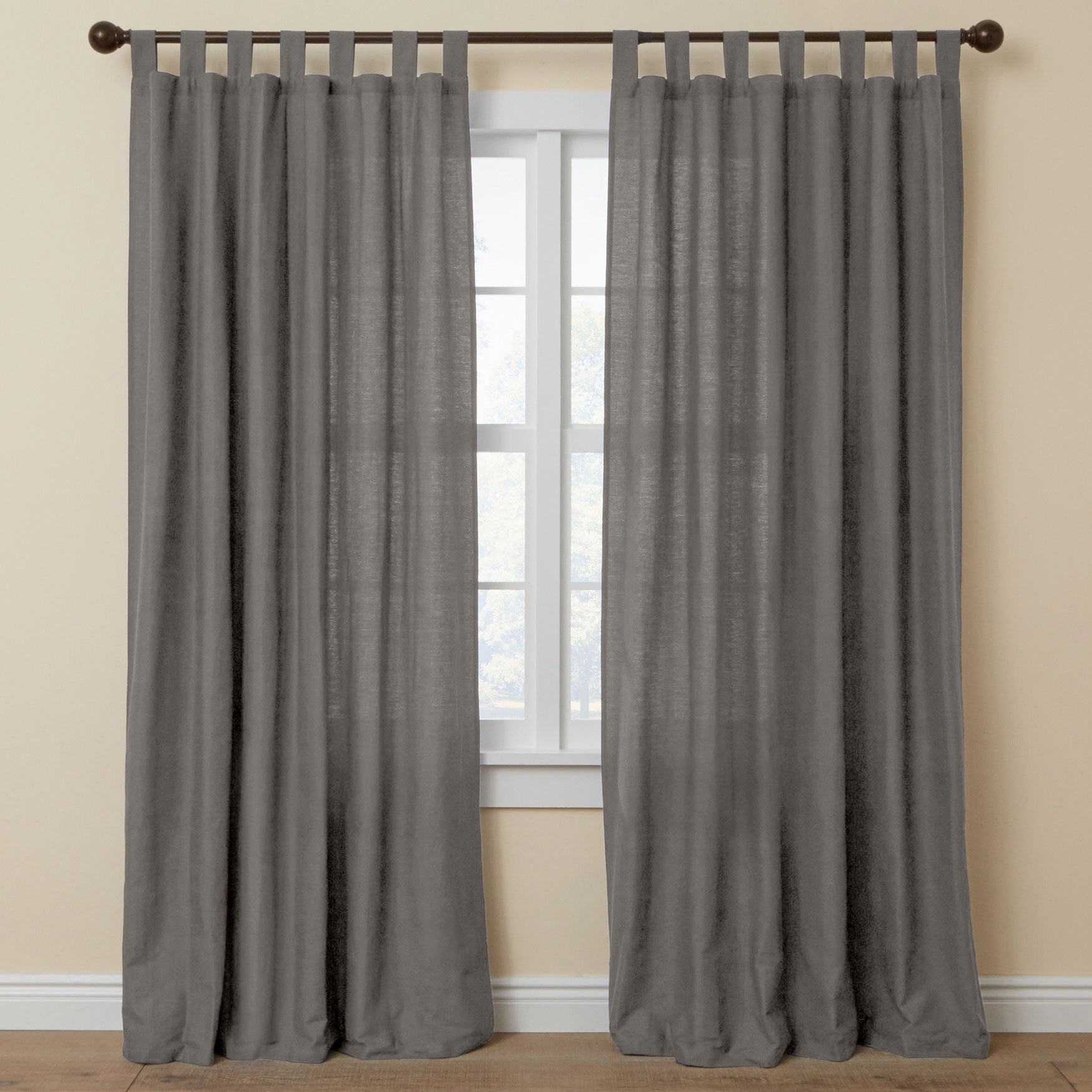 BrylaneHome Poly Cotton Canvas Tab-Top Panel