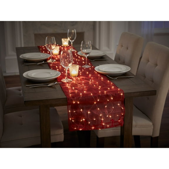 BrylaneHome Pre-Lit Table Runner