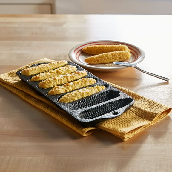 BrylaneHome Pre-Seasoned Cast Iron Cornbread Baking Tray