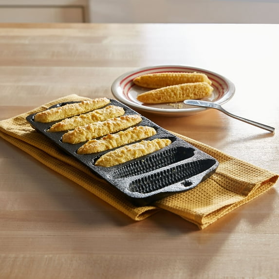 BrylaneHome Pre-Seasoned Cast Iron Cornbread Baking Tray