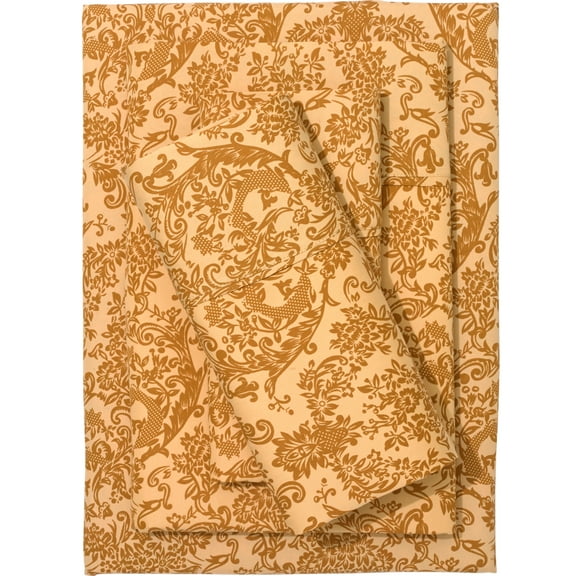 BrylaneHome Printed Damask 6 Piece Sheet Set