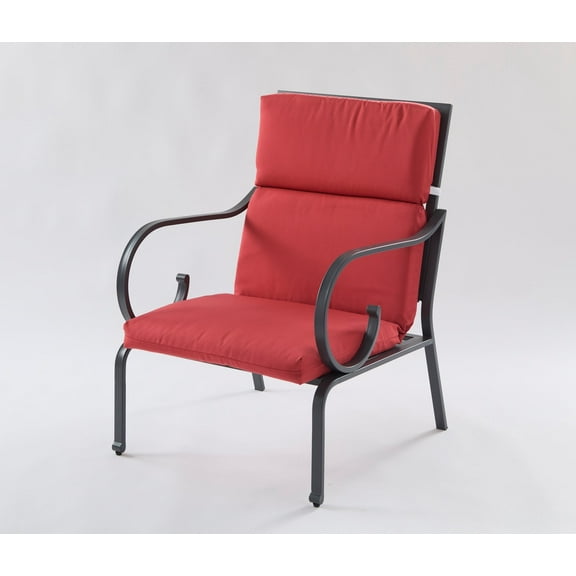 BrylaneHome Riviera Steel Deep Seat Patio Chair