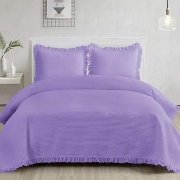 BrylaneHome Ruffled Quilt Set