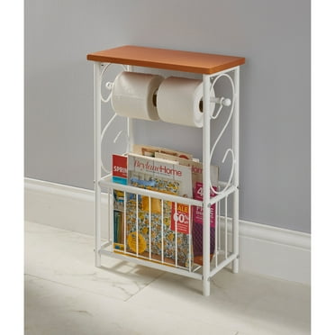 UBesGoo Bathroom Table, Toilet Paper and Magazine Organizer/Holder with