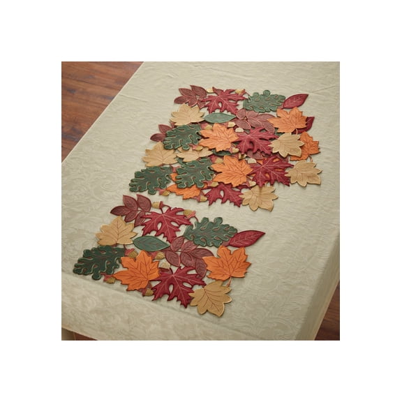 BrylaneHome Set Of 4 Embroidered Cut-Out Placemats