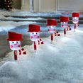 thumbnail image 1 of BrylaneHome Snowman Solar Pathway Light Stakes, Set Of 6, 1 of 1