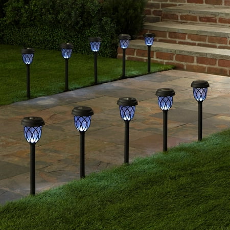 BrylaneHome Solar Pathway Lights, Set Of 10